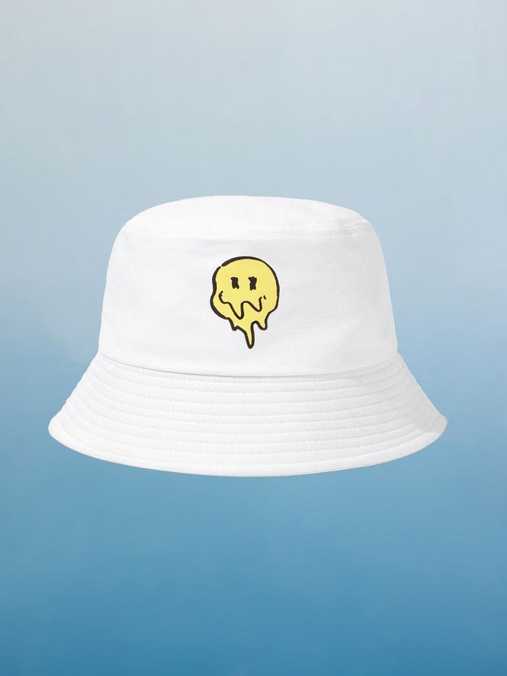 White Trucker Hat, Neon Rose