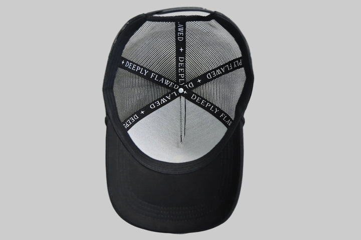 Black Truffle Trucker Hat (Rose Logo)