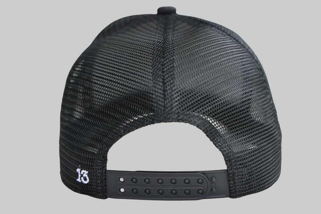 Black Truffle Trucker Hat (Rose Logo)