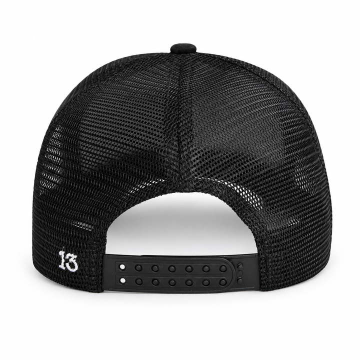 Black Trucker Hat — OG Rose