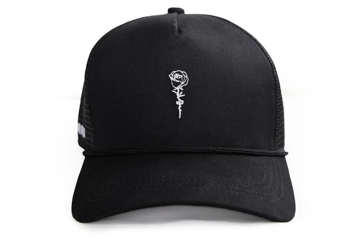 Black Trucker Hat — OG Rose