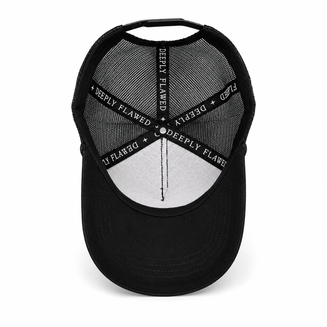 Black Trucker Hat — OG Rose