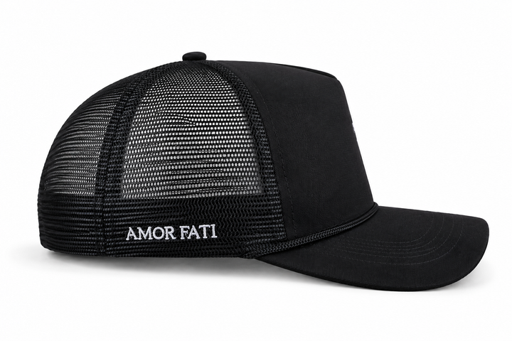 Black Trucker Hat — OG Rose