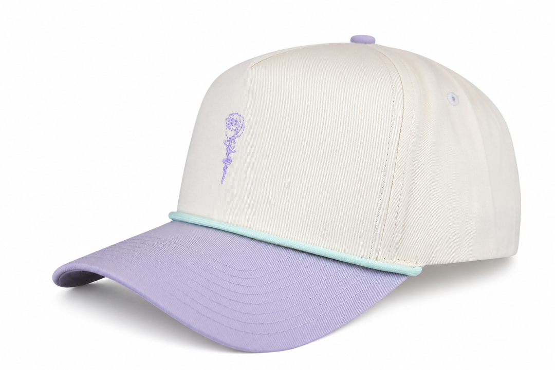 Lavender Amor Fati Snapback Hat | Cream & Mint